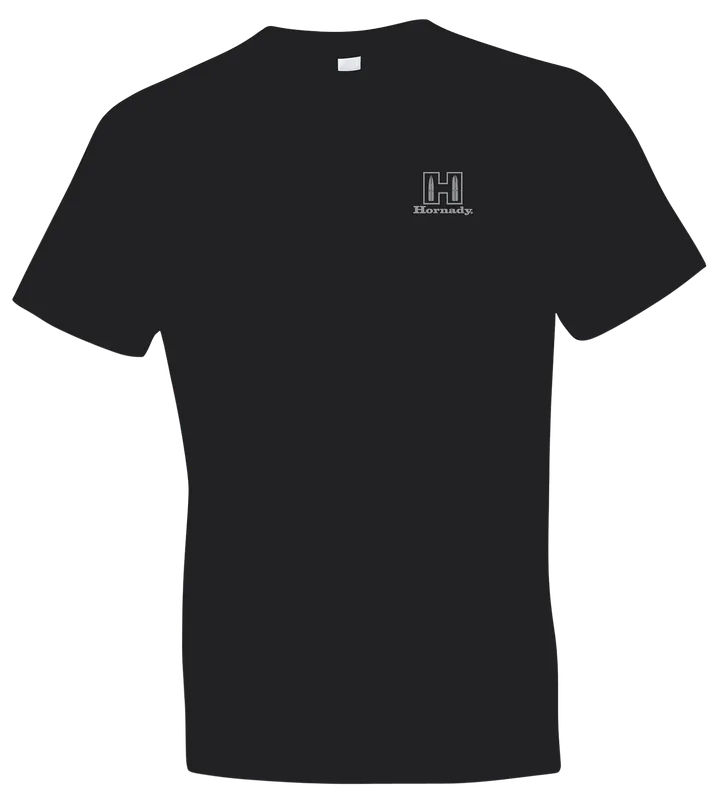 Hornady Gear 30123 Black Cotton Semi-Fitted T-Shirt, Large