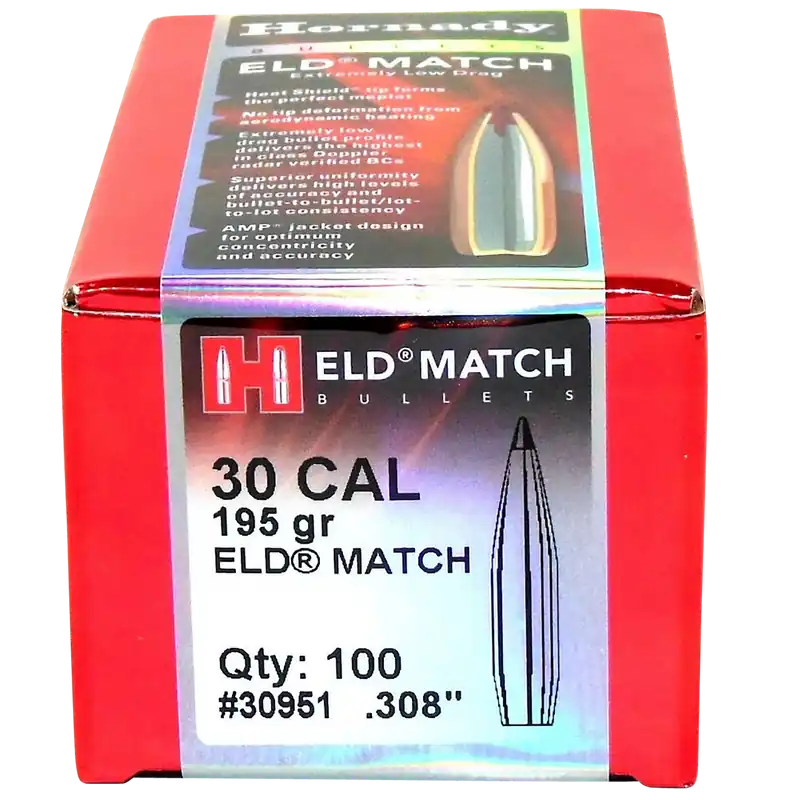 Hornady ELD Match .308 195gr Bullets - 100/Box