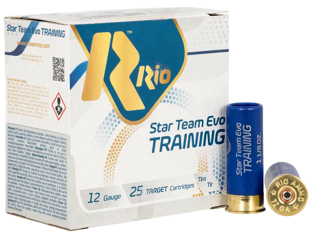 Rio Ammunition STT328 Star Team EVO 12 Gauge 2.75" 1 1/8 oz #8 Shot - 25 Rounds Per Box, 10 Boxes Per Case
