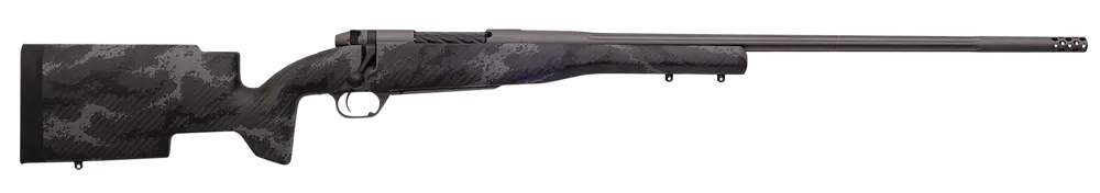 Weatherby Mark V Accumark Pro 6.5 RPM Rifle with Carbon Fiber Stock and Tungsten Gray Finish