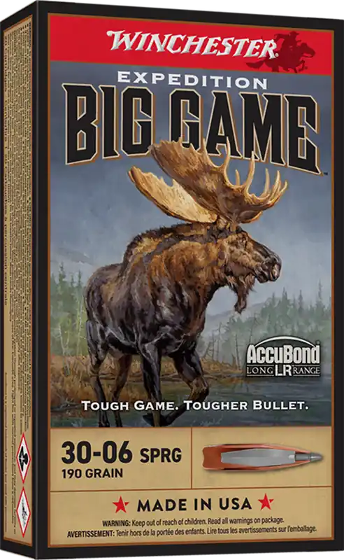 Winchester Expedition Big Game Long Range 30-06 Springfield Ammo - 190gr Nosler AccuBond, 20/Box