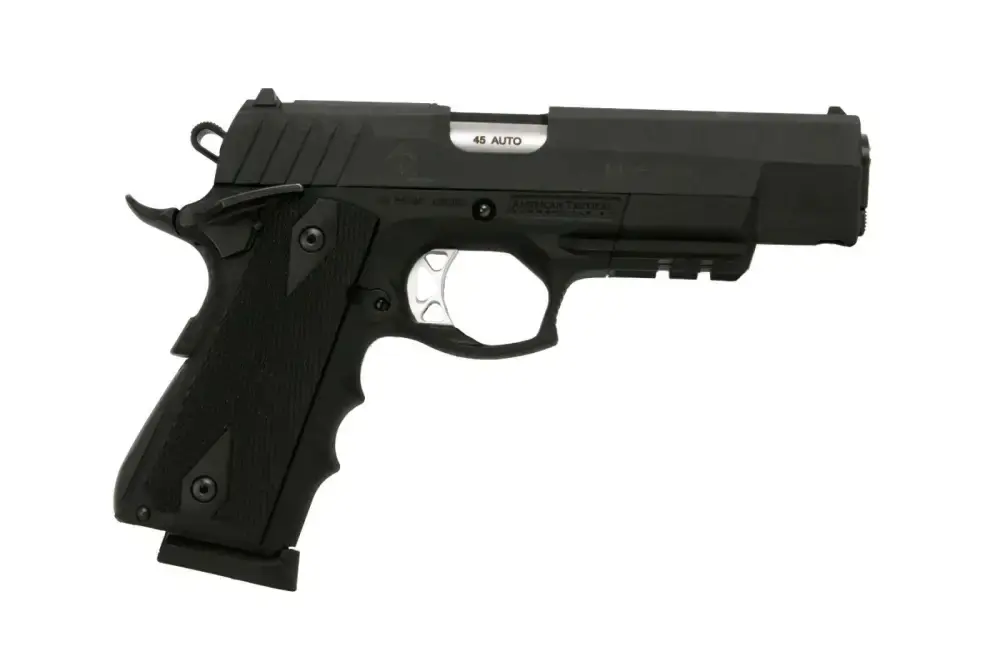 ATI ATIGFXH45M Firepower Xtreme Hybrid Military 45 ACP 5" 8+1 Black Military 70 Series Steel Black Polymer Grip