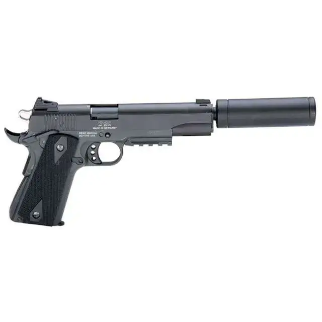 GSG GSG1911ADOP GSG 1911 Fake Suppressor 22 LR 5" 10+1 Black Hardcoat Anodized Black Polymer