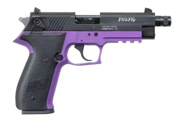 GSG GERG2210TFFL FireFly 22 LR 4.90" 10+1 Purple Black Zinc Alloy Black Polymer Grip