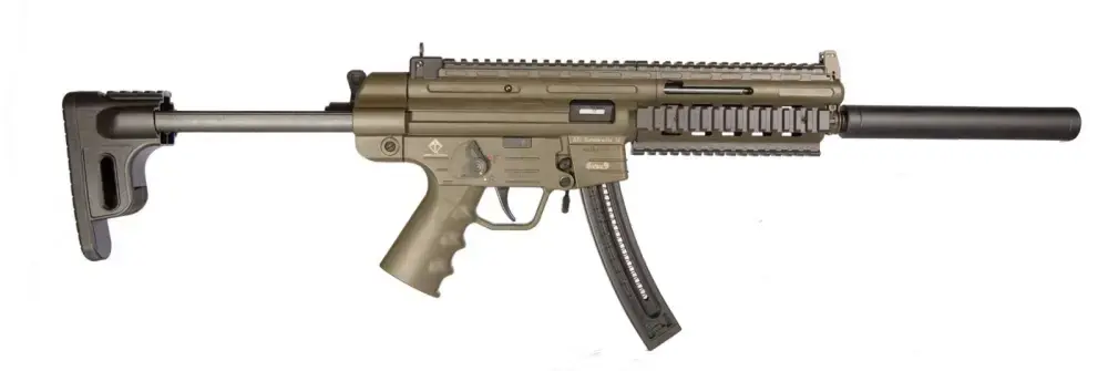 German Sports Guns GSG-16 22 LR 16.25" 22+1 Green Collapsible w/magazine storage Stock