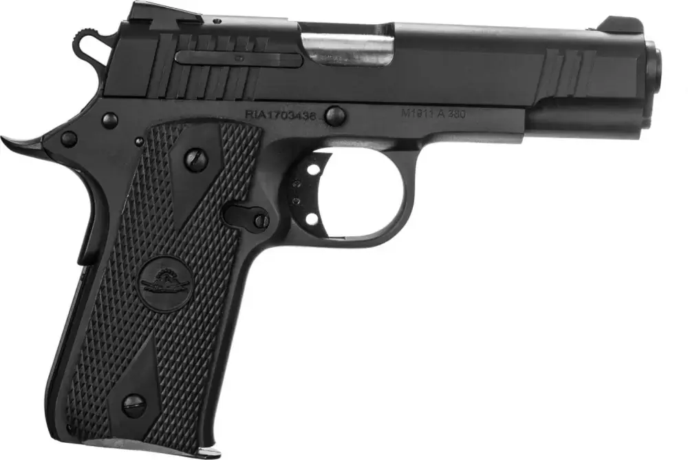 Rock Island 51912 Baby Rock GI Standard CS 380 ACP 3.75" 7+1 Black Parkerized Black Polymer Grip
