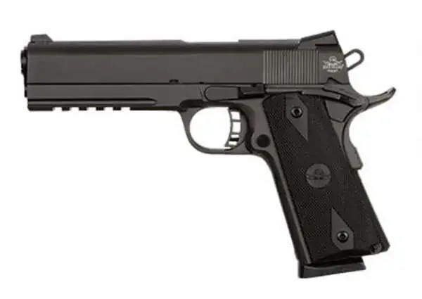 Rock Island 51484 Tac Standard FS 45 ACP 5" 8+1 Black Parkerized Black Rubber Grip