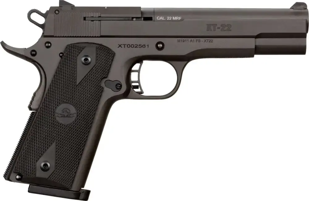 Rock Island 51996 XT Magnum 22 Mag 5" 14+1 Black Parkerized, Black Rubber Grip