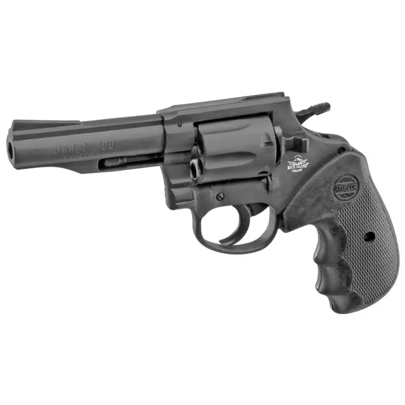 Rock Island 51261 Revolver M200 Single/Double 38 Special 4" 6 Black Polymer Black Parkerized