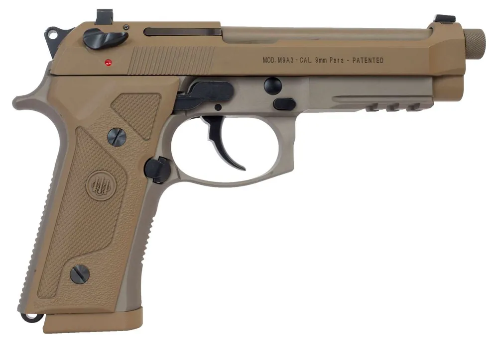 Beretta USA J92M9A3 M9A3 Italy 9mm Luger 5" 10+1 Flat Dark Earth Steel Slide Flat Dark Earth Polymer Grip