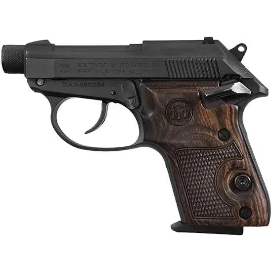 Beretta USA J320125 3032 Tomcat 32 ACP 2.90" 7+1 Black Bruniton Steel Slide Walnut Grip
