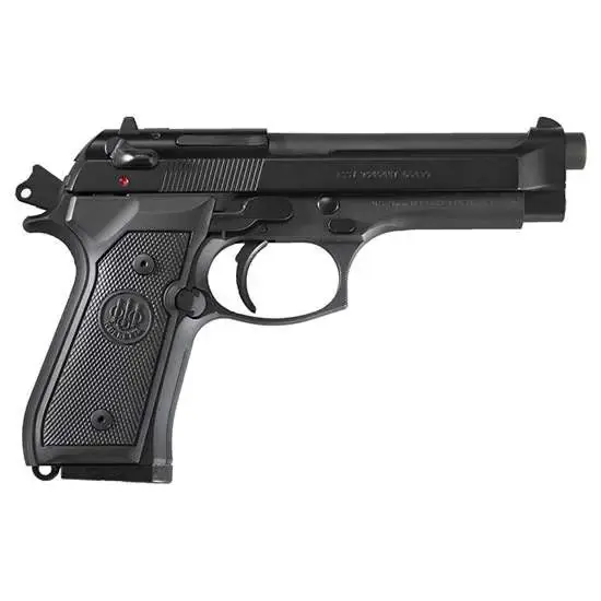 Beretta USA J92M9A0M M9 9mm Luger 4.90" 15+1 Black Bruniton Steel Slide Black Checkered Polymer Grip