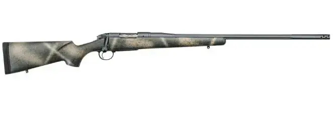 Bergara Rifles Premier Highlander 6.5 PRC 2+1 24" Woodland Camo Grayboe Stock Sniper Gray Cerakote Right Hand