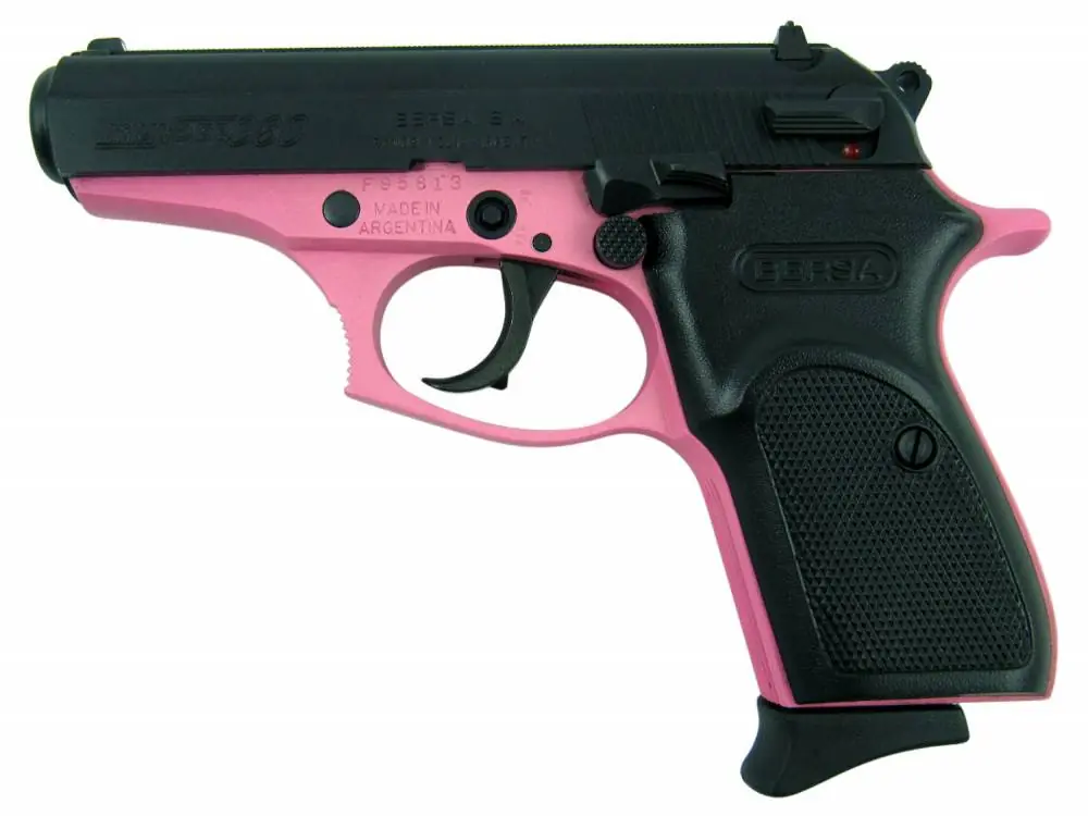 Bersa T380PNK8 Thunder 380 380 ACP 3.50" 8+1 Pink Cerakote Black Steel Slide Black Polymer Grip
