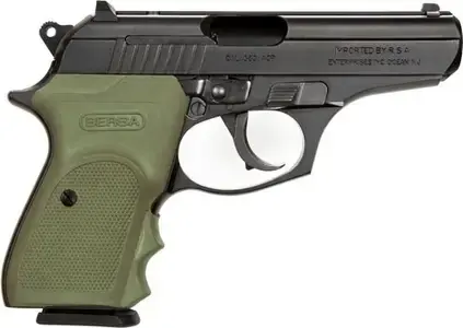 Bersa T380PMC Thunder 380 Combat Plus380 ACP 3.50" 15+1 Black OD Green Rubber Grip