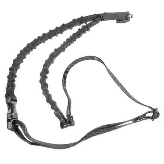 Blackhawk 70GS12BK Storm Sling 1.25" W x 46"-64" L Single-Point Black Nylon Webbing w/Bungee for Rifle