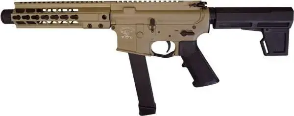Brigade Firearms A0919021 BM-9 9mm Luger 9" 33+1 Flat Dark Earth Black Pistol Brace 8" Rail