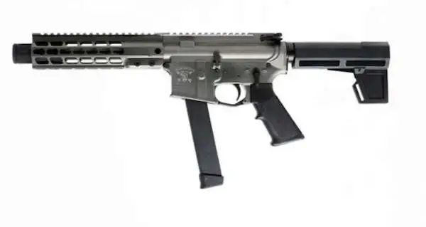 Brigade Firearms A0919031 BM-9 9mm Luger 9" 33+1 Tungsten Gray Cerakote Black Pistol Brace 8" Rail