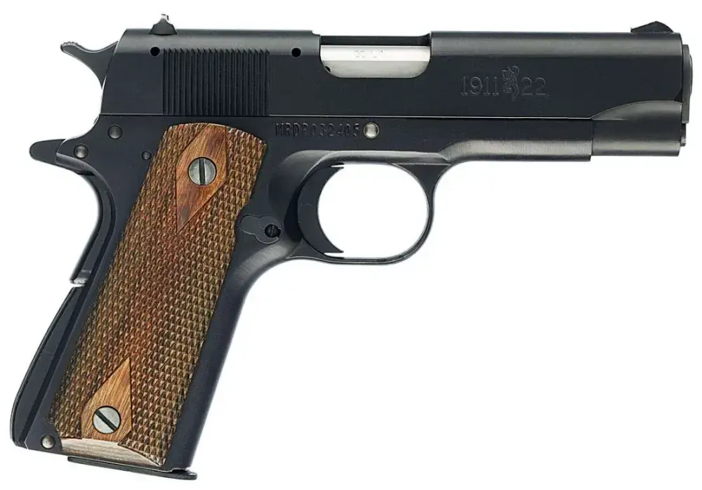 Browning 051802490 1911-22 A1 *CA Compliant 22 LR 4.25" 10+1 Matte Black Laminate Wood Grip