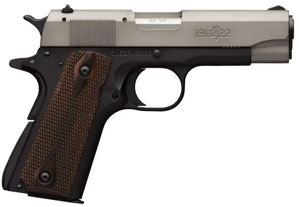 Browning 051880490 1911-22 A1 Compact 22 LR 3.63" 10+1 Diamondwood Walnut Grip