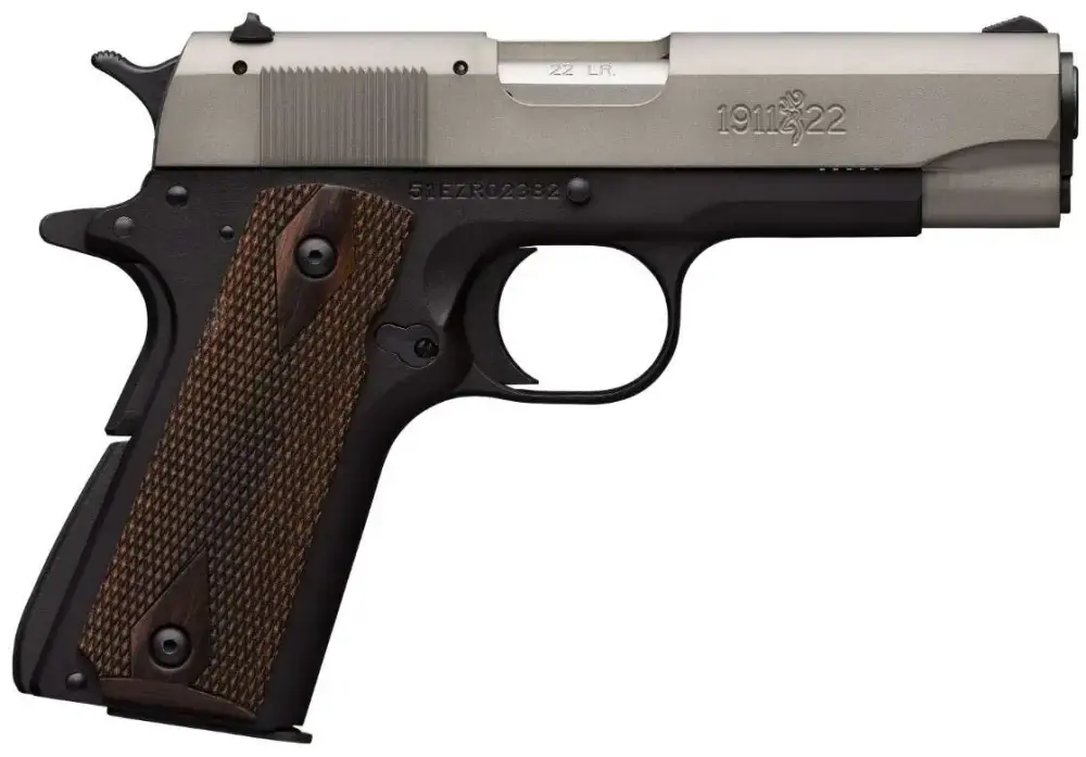 Browning 051879490 1911-22 A1 Compact 22 LR 4.25" 10+1 Diamondwood Walnut Grip