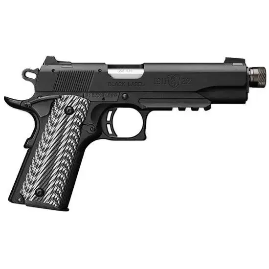 Browning 051820490 1911-22 Black Label SR 22 LR 4.88" 10+1 Black/Gray G10