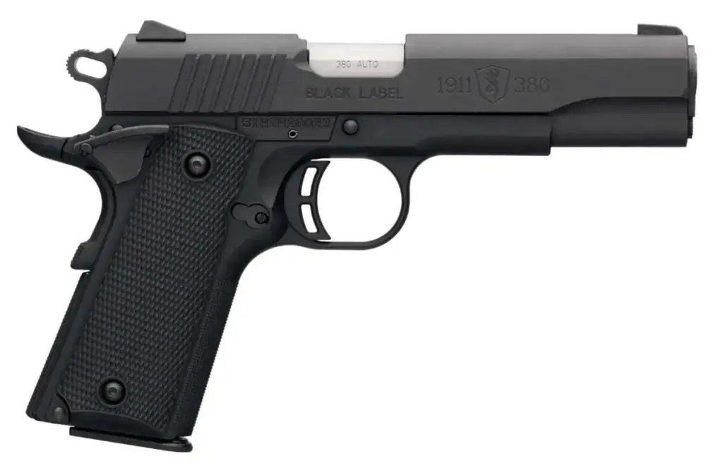 Browning 051904492 1911-380 Black Label 380 ACP 4.25" 8+1 Black Polymer