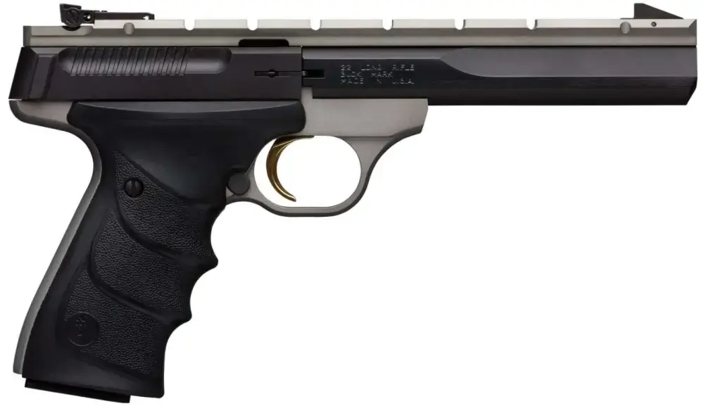 Browning 051564490 Buck Mark Contour 22 LR 5.50" 10+1 Gray Anodized URX Textured Grip Panels