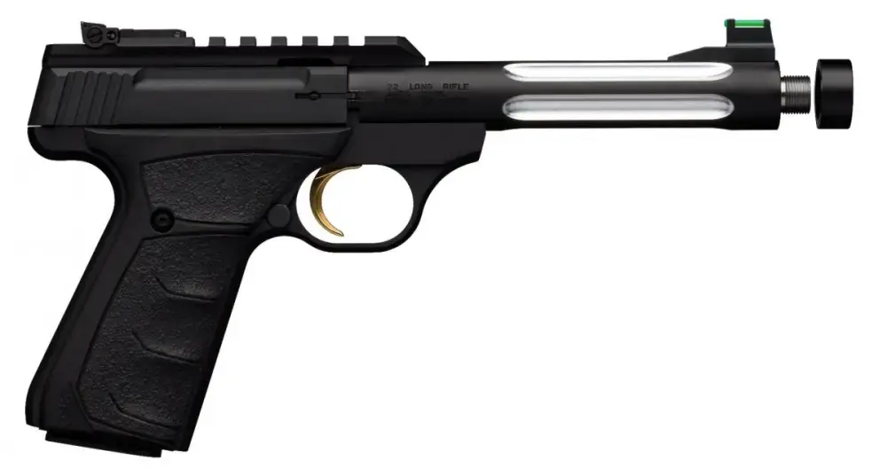Browning 051536490 Buck Mark Plus Lite 22 LR 6" 10+1 Black Black Aluminum Alloy Black Ultragrip FX Grip Suppressor Ready