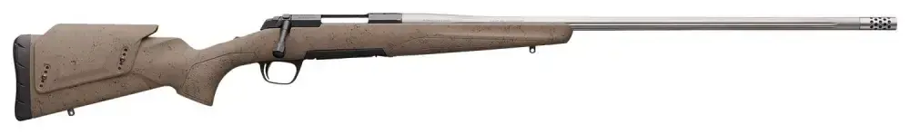 Browning 035514282 X-Bolt Western Hunter Long Range 6.5 Creedmoor 4+1 26" Flat Dark Earth Cerakote w/Spider Web Hard Core Fiber-Fusion w/Adj Comb Stock Matte Blued Right Hand