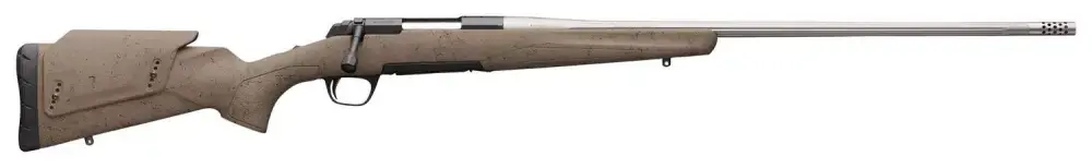 Browning 035513297 X-Bolt Western Hunter 300 PRC 3+1 26" Flat Dark Earth Cerakote w/Spider Web Hard Core Fiber-Fusion w/Adj Comb Stock Matte Blued Right Hand
