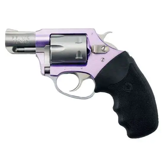 Charter Arms 52340 Pathfinder Lite Lavender Lady Revolver Single 22 Winchester Magnum Rimfire (WMR) 2" 6 Rd Black Rubber Grip Stainless