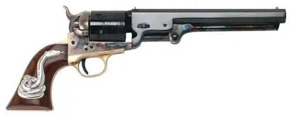 Cimarron CZ9081SS101 Man With No Name Conversion Hollywood Series 38 Colt/Special 6 Round 7.50" Blued Case Hardened Walnut w/Snake Grip