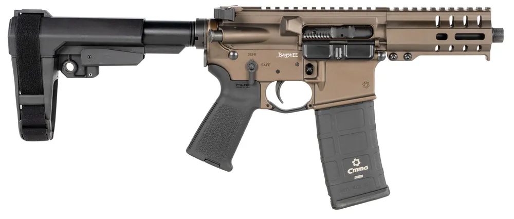 CMMG 94A179CMB Banshee 300 MK4 9mm Luger 5" 33+1 Midnight Bronze Cerakote Black Magpul MOE Grip CMMG 6 Position RipBrace