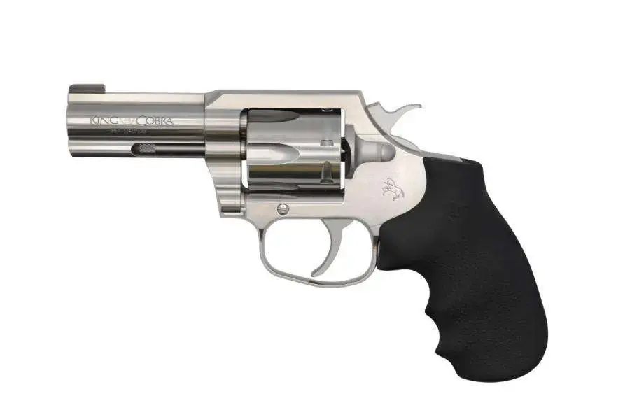 Colt Mfg KCOBRASB3BB Cobra King Cobra *CA Compliant Revolver Double 357 Magnum 3" 6 Rd Black Hogue Overmolded Grip Stainless