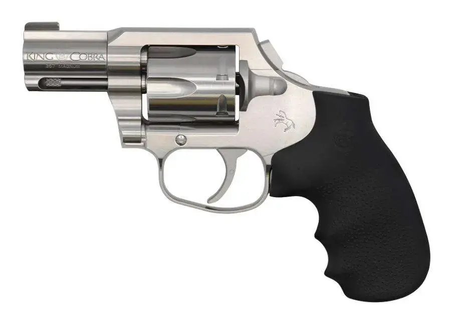 Colt Mfg KCOBRASB2BB King Cobra CarryRevolver Double 357 Magnum 2" 6 Rd Black Hogue Overmolded Grip Stainless