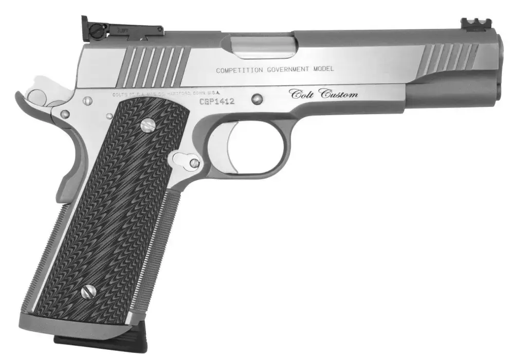 Colt Mfg O1070CS 1911 Competition 70 Series 45 ACP 5" 8+1 Brushed Stainless Stainless Steel VZ Operator G10 Black Grip Fiber Optic Sights