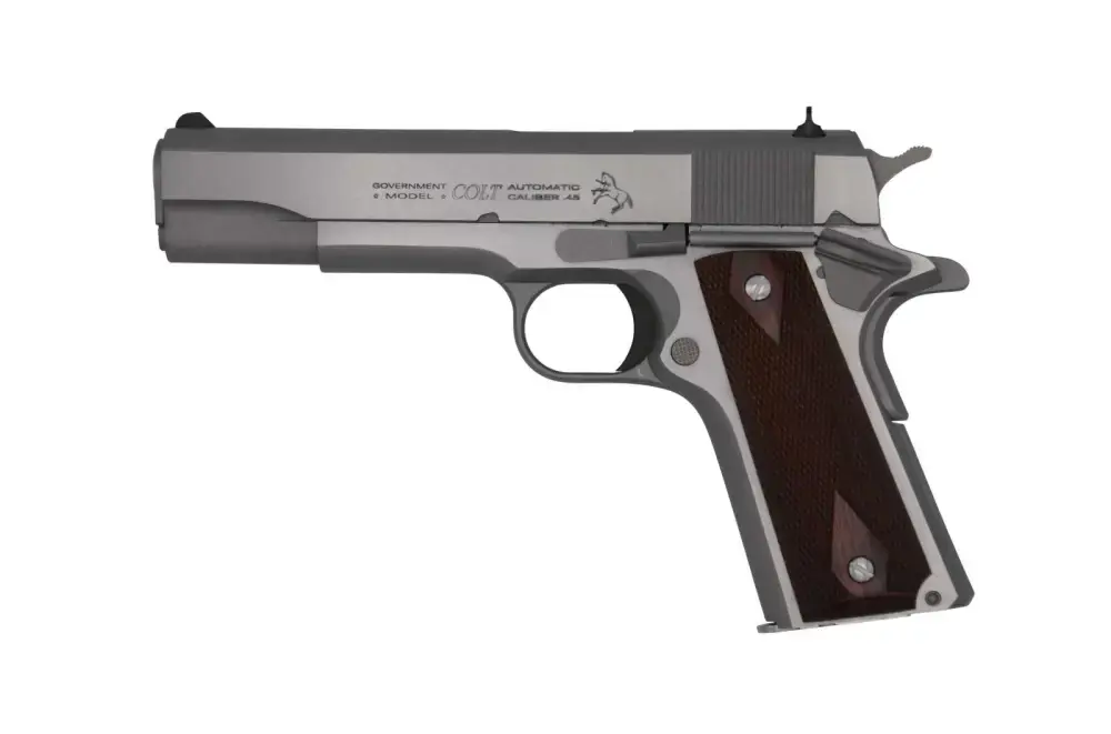 Colt Mfg O1911CSS 1911 Government 45 ACP 5" 7+1 Stainless Steel Rosewood Grip
