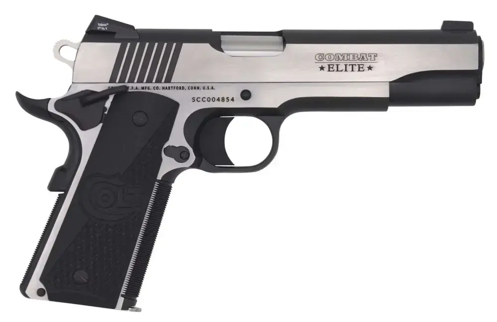 Colt Mfg O1072CE 1911 Combat Elite 9mm Luger 5" 8+1 Two-Tone Elite G10 Half Checkered w/Scallop Grip