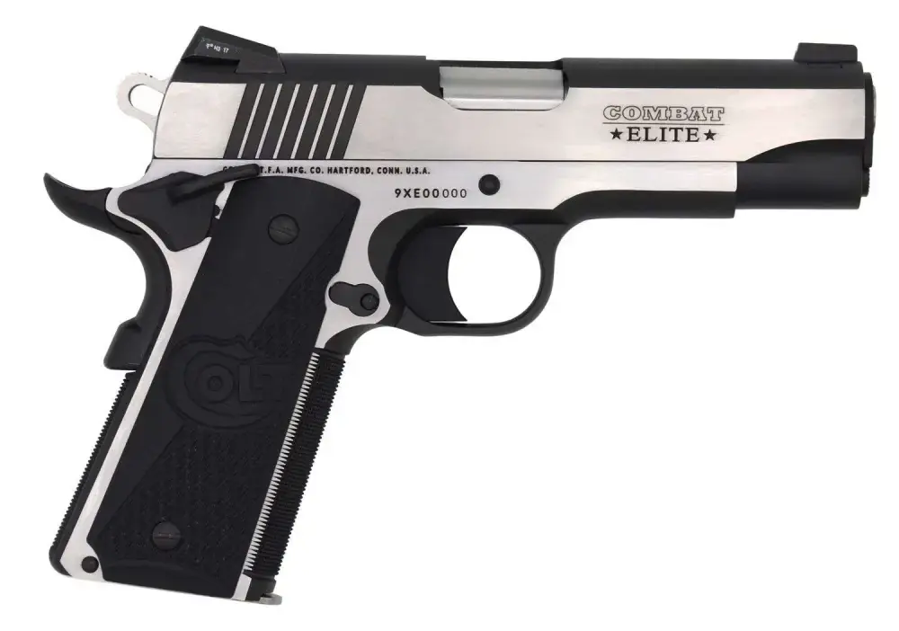 Colt Mfg O4080CE 1911 Combat Elite 45 ACP 4.25" 8+1 Two-Tone Elite Black G10 Half Checkered w/Scallop Grip
