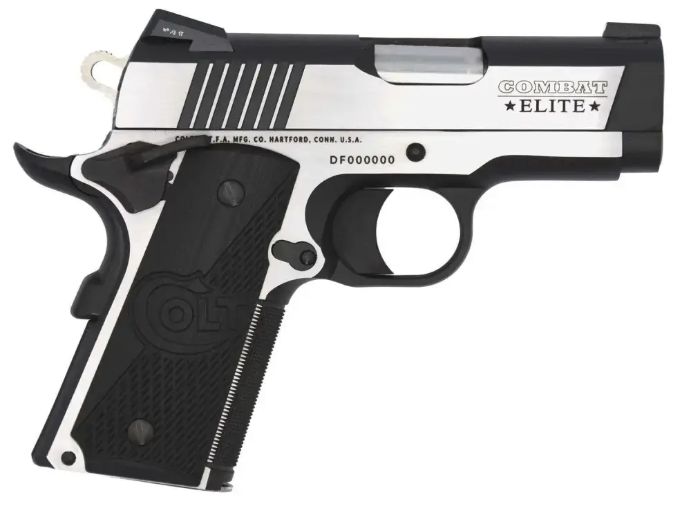 Colt Mfg O7082CE 1911 Combat Elite 9mm Luger 3" 8+1 Two-Tone Elite Black G10 Half Checkered w/Scallop Grip