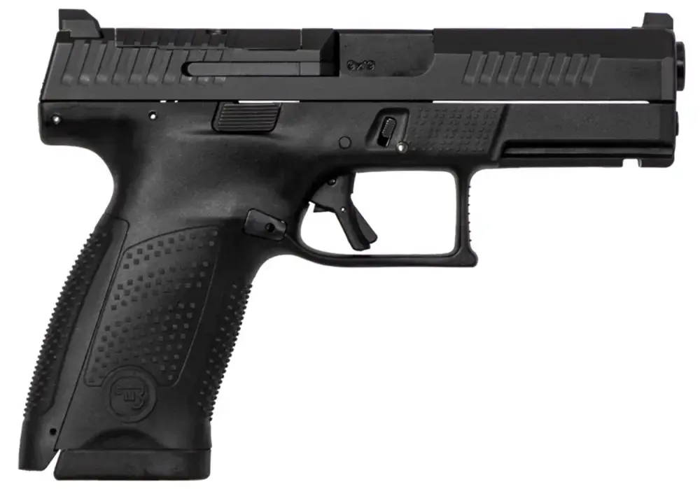 CZ 05130 P-10 USA Compact Optics Ready 9mm Luger 4" 10+1 Black Black Interchangeable Backstrap Grip