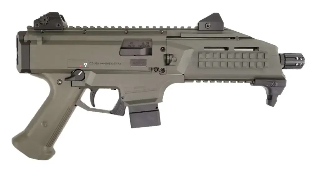 CZ 01355 Scorpion EVO 3 S1 9mm Luger 7.72" TB 10+1 OD Green Cerakote