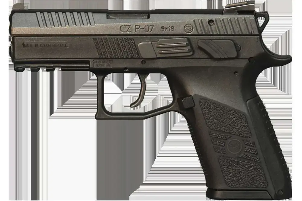 CZ 91086 P-07 Compact 9mm Luger 3.80" 15+1 Black Black Polymer Grip