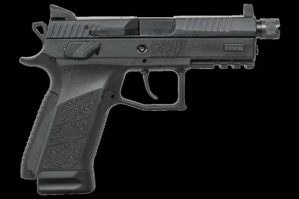 CZ 91289 P-07 Suppressor Ready 9mm Luger 4.30" 17+1 Black Nitride Black Interchangeable Backstrap Grip Night Sights