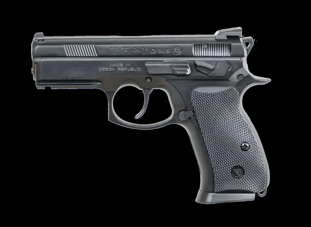 CZ 91229 P-01 Omega 9mm Luger 3.80" 14+1 Black Black Rubber Grip