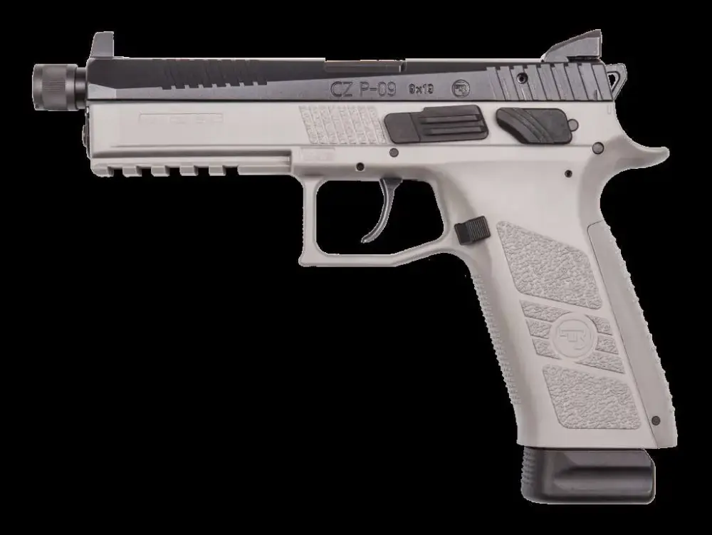 CZ 91269 P-09 Suppressor Ready 9mm Luger 5.15" 21+1 Urban Gray/Black, Polymer Stippled Grip