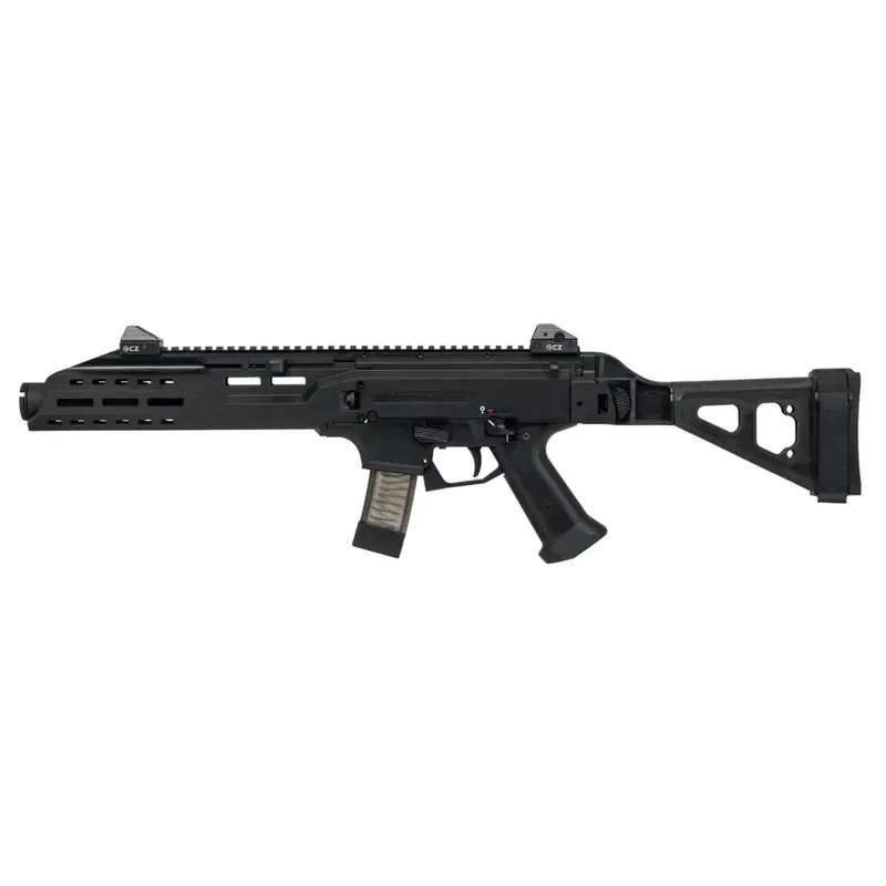 CZ 91354 Scorpion EVO 3 S1 9mm Luger 7.72" 20+1 Black Folding Pistol Brace Flash Can