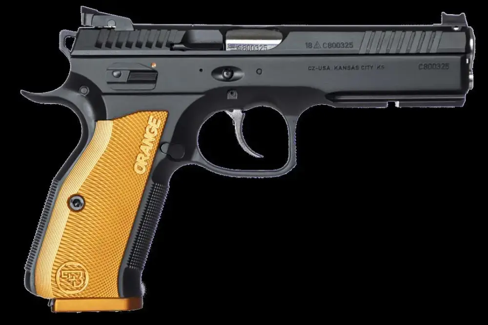 CZ 91249 Shadow 2 9mm Luger 4.89" 17+1 Black Orange Aluminum Grip