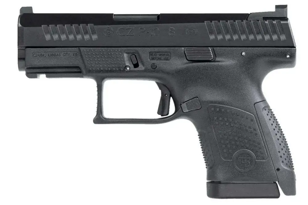CZ 91560 P-10 S 9mm Luger 3.50" 12+1 Black Nitride Orange Aluminum Grip